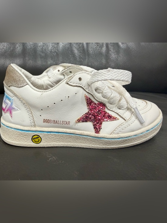 Golden Goose Other - Golden Goose Kids White Sneakers with Pink Star Accent